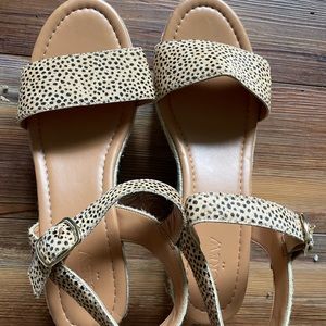 J Crew leopard sandals